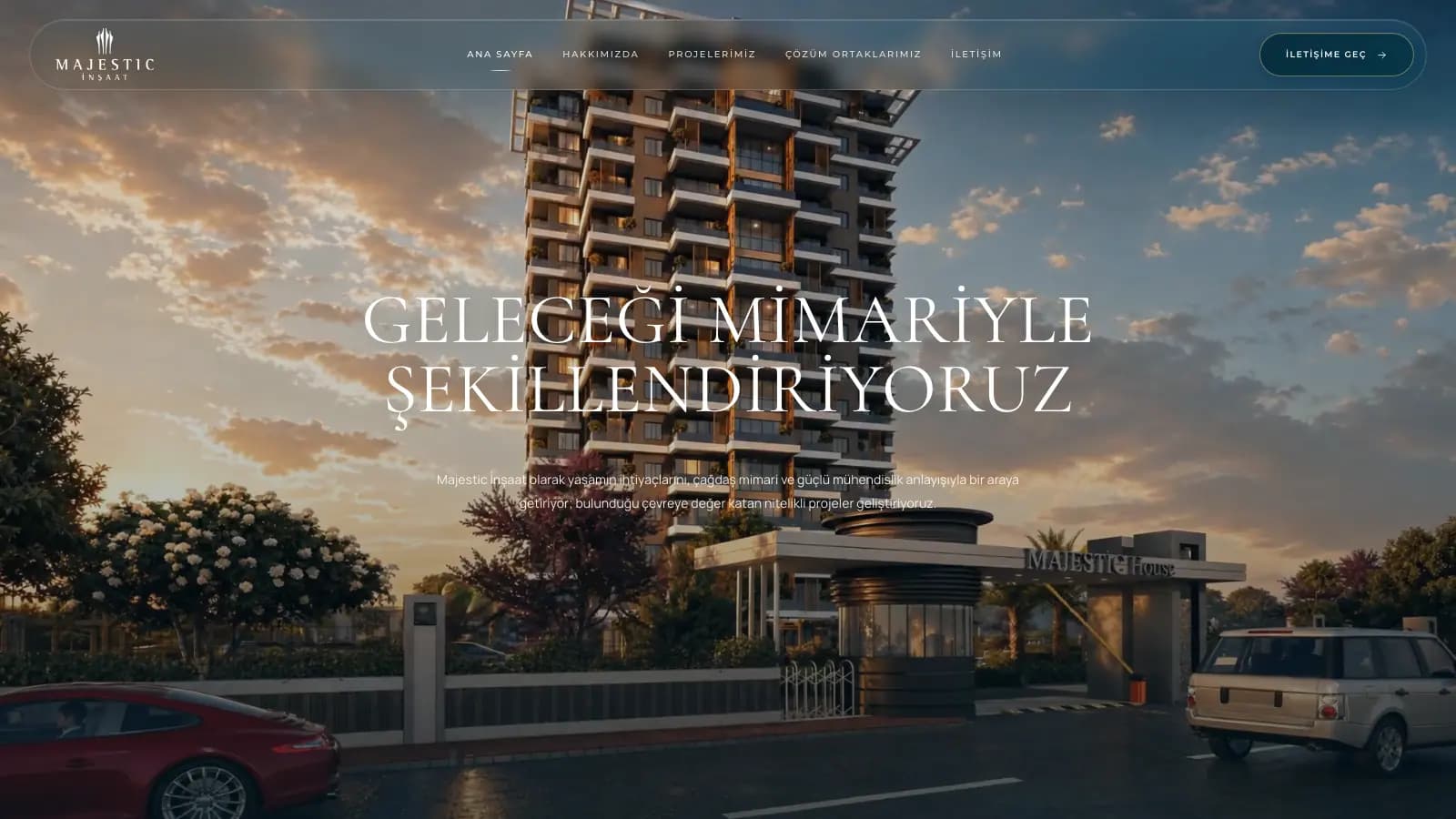 İnşaat Firması Web Sitesi — Majestic İnşaat